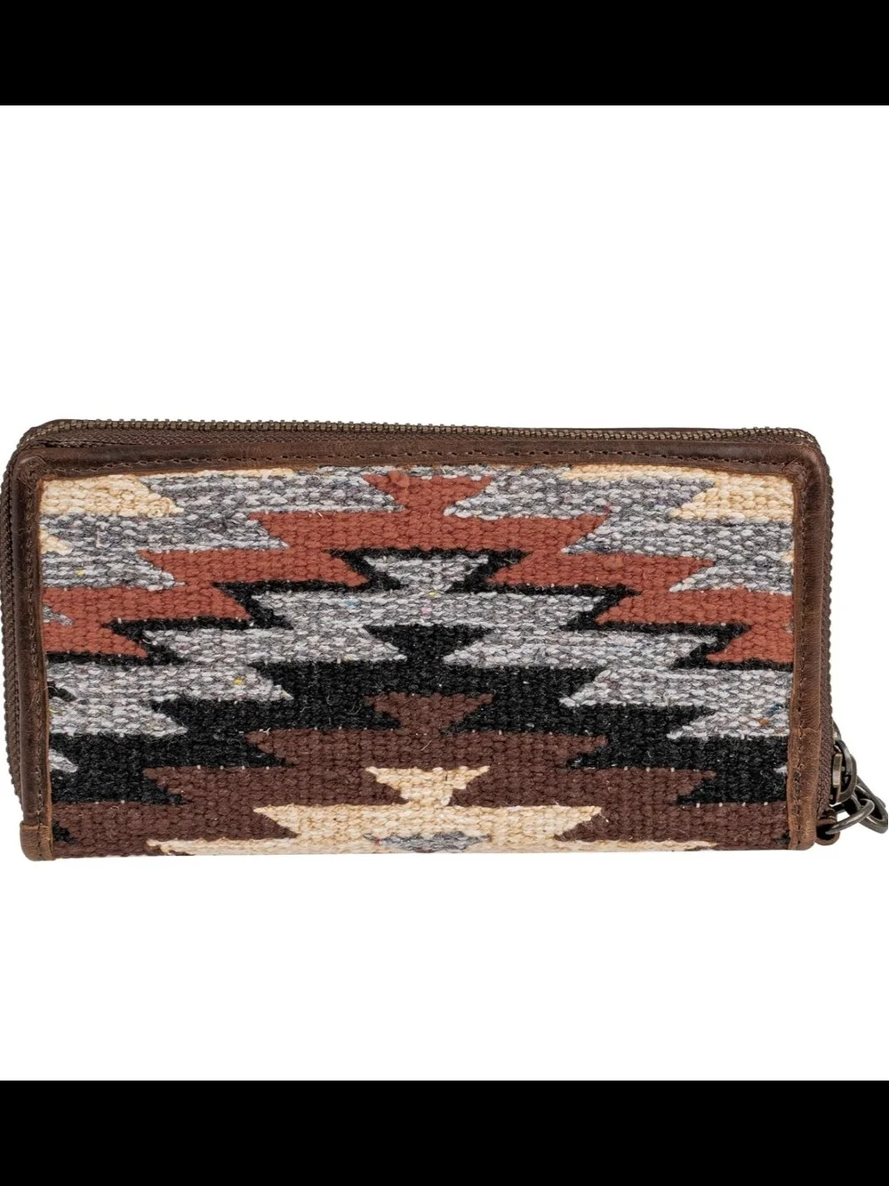 STS Ranchwear Aztec Wool Clutch in Rust, Black, Cream - Picture 3 of 5